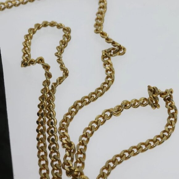 Christian Dior Trotter Canvas Chain Shoulder Bag Black Gold Auth yk18198 - Picture 9 of 16